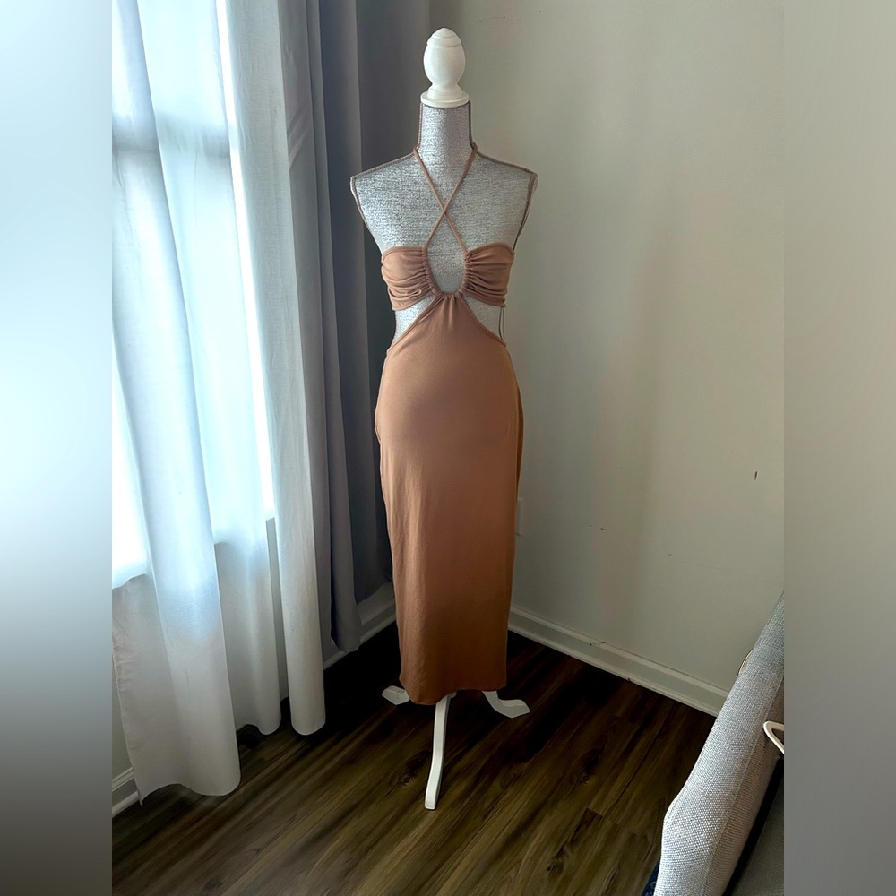 Caramel vacation dress with a few minor defects (pictured)